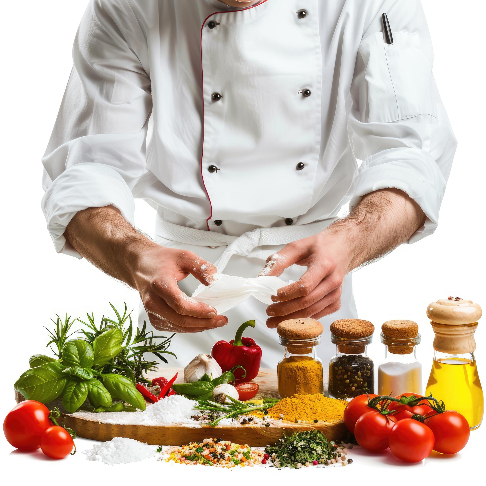 Chef local preparando una receta clásica